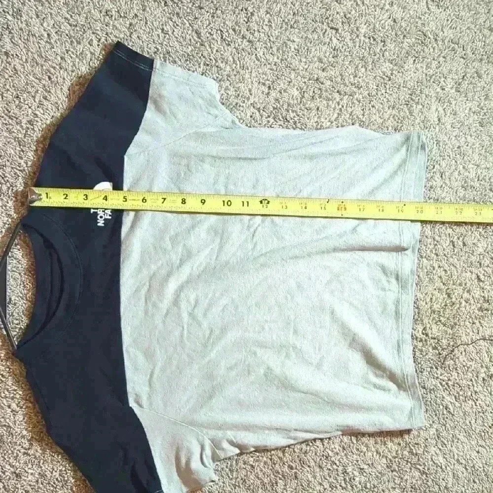 Black and Blue Short Sleeve Crop Top, large - Picture 5 of 6